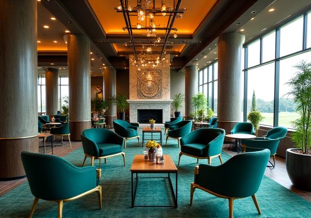 Interno raffinato della lounge Clubhouse