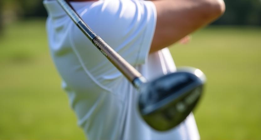 Dettaglio della rotazione delle spalle nel backswing