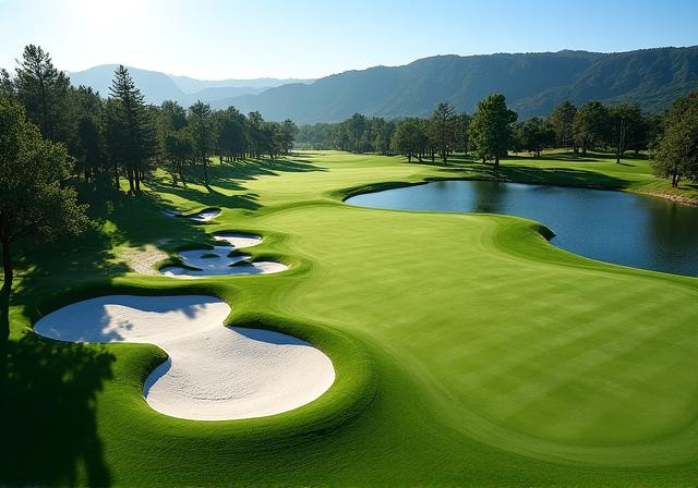 Vista panoramica del verde di Canopy Links che ispira salute